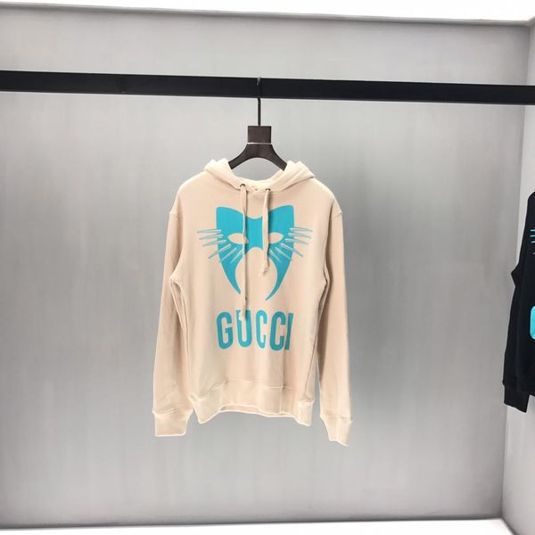 

19fw luxurious italy brand design hoodie long sleeve crewneck sweater sweatshirt fashion cat snake pullover hoodie outdoor sweatshirt, Gray;blue