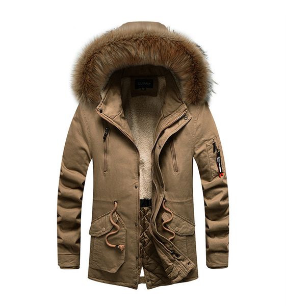 

4XL Mens Designer Winter Coat Fashion Warm Thick Down Jacket Outdoor Casual Mens Parkas with Fur Hooded