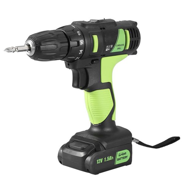 

12v portable electric rechargeable cordless drill screwdriver handheld professional tool