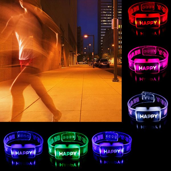 

световая счастливый электрический мигающий свет up фестиваль браслет rave дети часы светодиодное освещение up toy