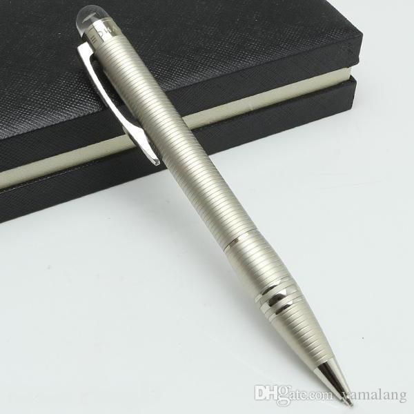 

new arrived pen limited-design luxury mb pen silver rollerball/ballpoint pen stationery office writing gift pens @yamalang