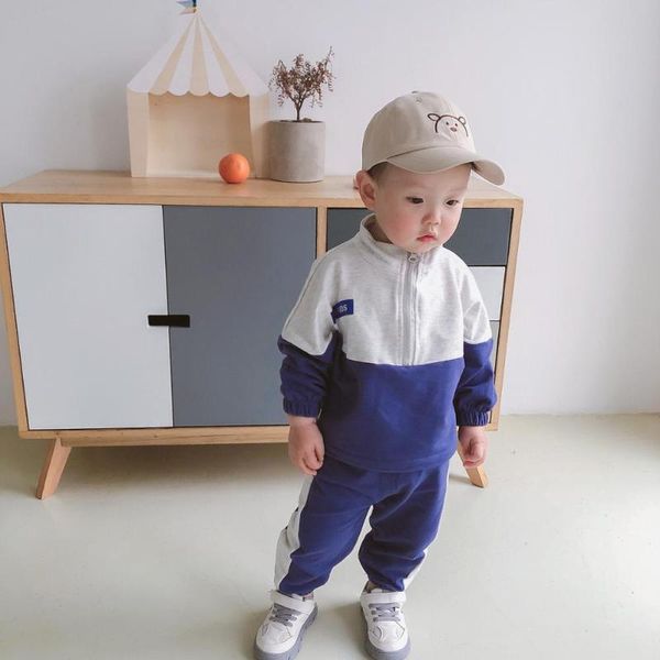 

spring autumn baby boy girl clothing children fashion clothes kid cotton leisure sport t-shirt pants 2 pcs/set toddler tracksuit, White