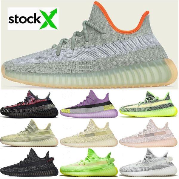 

stock x 2020 earth desert sage kanye west men running shoes cinder marsh yecheil 3m reflective women trainer sport sneakers size 13
