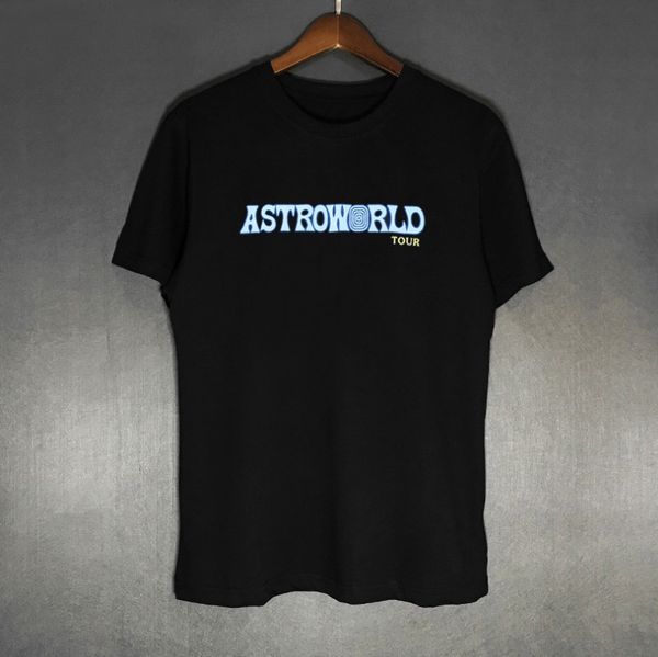 

мужские футболки дизайнера моды марка hip hop high street travis scott astroworld tour сыпучие повседневная футболка с коротким рукавом, White;black