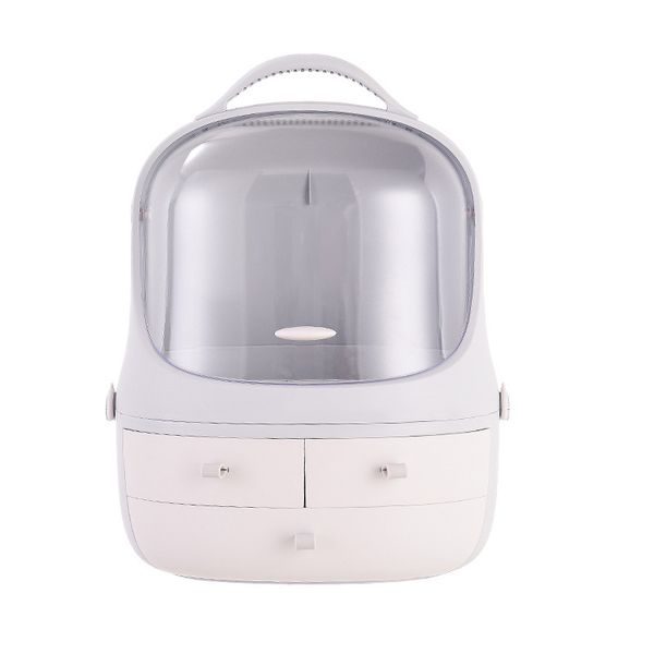 

портативный водонепроницаемый макияж косметические box пылезащитный box организатор тумбы пластиковые cosmetic хранения ювелирных изделий ко