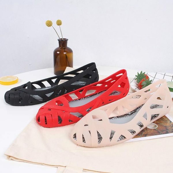 

padegao summer women sandals hollow flat shoes female slip on sandals fashion soft light slides comfortable beach shoes pdg735, Black