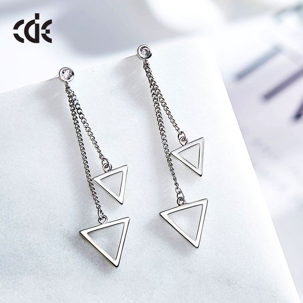 

wedding party silver s925 beaded pearl gift woman lady diamond jewelry earring for bride acting initiation graduation cde-56, Golden
