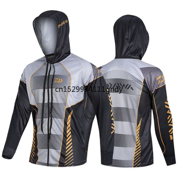 

2020 new men fishing clothes outdoors fishing clothing anti-uv special wicking breathable long sleeve hiking shirt, Gray;blue