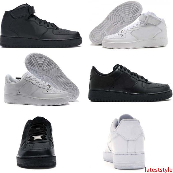 

2020 running shoes one 1 classical mid 07 all triple white white black low high airforces 1 men women sport sneakers trainers sneakers 5-11