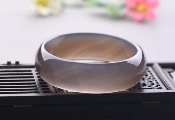 

chinese beautiful natural grey jadeite stone bangle bracelet 56mm--62mm, Black