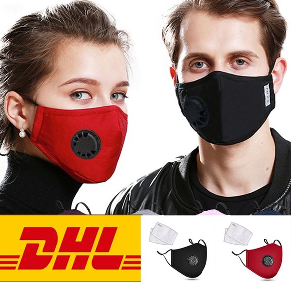 

washable 5 layer protection face mask anti-dust and flu reusable respirator kn95 n95 masks 2 carbon filter protective ffp2 ffp3 face masks