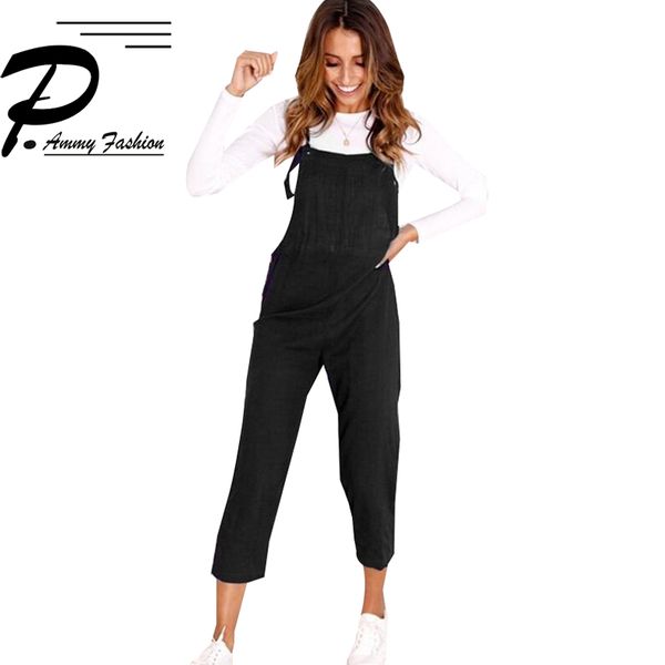 

2019 new spring fashion casual little cute jumpsuits women loose solid color cotton linen plus size calf-length jumpsuits, Black;white