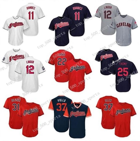 

аллен коди кливленд джерси салазар 31 дэнни том 25 джим кипнис 12 франсиско рамирес 22 джейсон линдор 11 хосе мужские майки, Blue;black