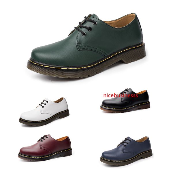 

hotsale 2020 no-brand low-top обувь martin мужчины женщины boots британский инструментальное стиль черный белый красный зеленый синий обувь