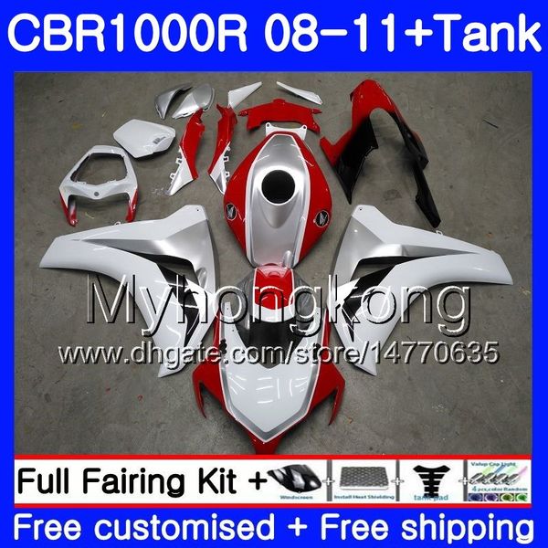 Bodys + Tank For HONDA CBR 1000RR CBR 1000 RR 2008 2009 2010 2011 277HM.51 глянцевая красная рамка CBR1000 RR 08 10 11 CBR1000RR 08 09 10 11 Обтекатель