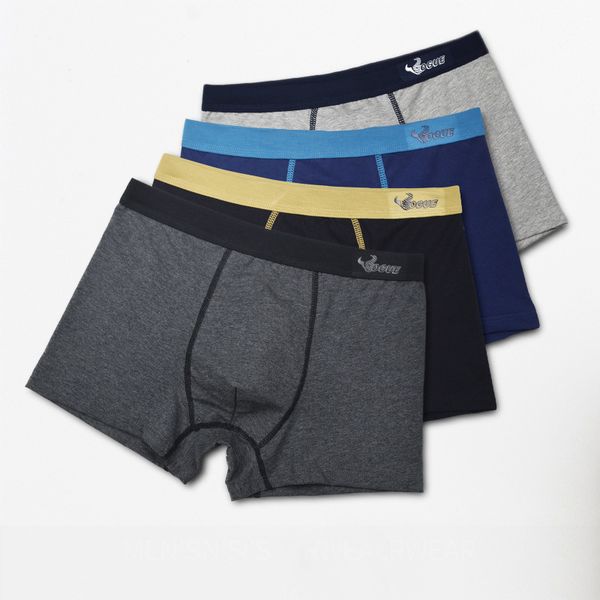 

male underwear boxer mens pants middle waist men's cotton panties seamless pants loose youth shorts 2019 new simple 5xl, Black;white