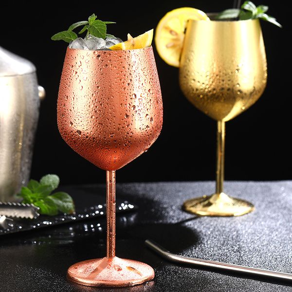 

500ml red wine glasses goblet 304 stainless steel juice drink champagne goblet party barware home drinking utensils 3colors