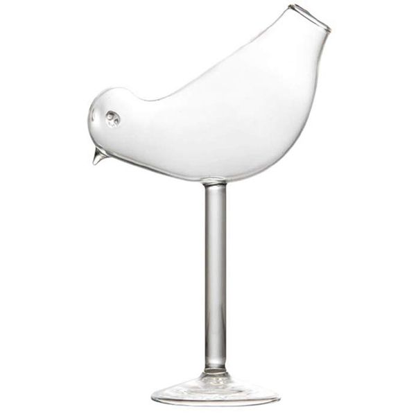 

150ml creative bird shape cocktail goblet glass personality molecular smoked modelling glass fantasy wine goblet