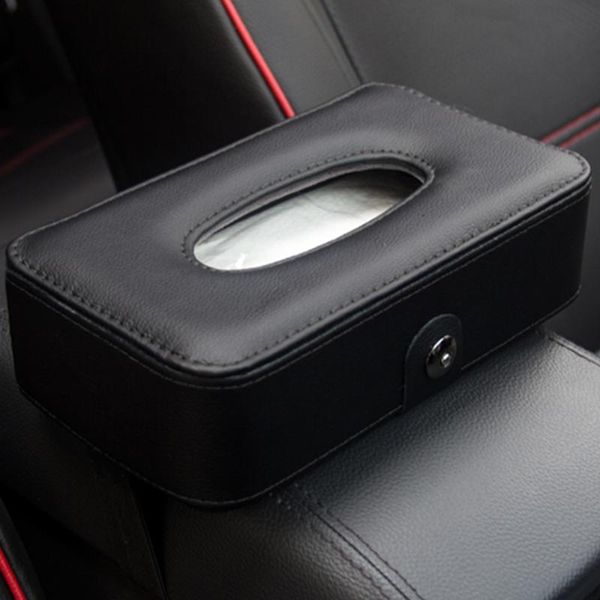 

dustproof tissue box headrest hanging napkin holder pu leather car backseat anti slip easy installation space saving seatback