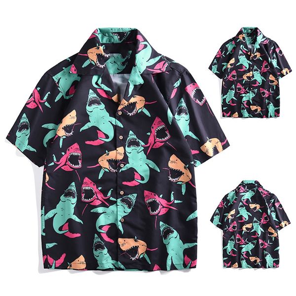 

jaycosin 2019 spring and summer beach clothes fashion couple personal printed short-sleeved dropshiping 19apr23, White;black