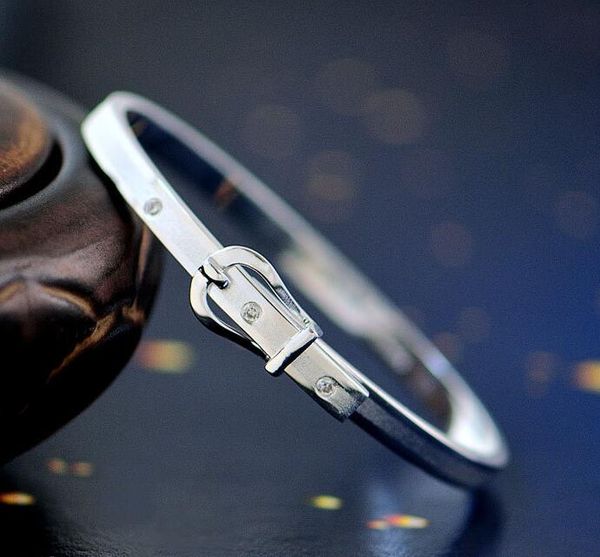 

expandable wire open bangle bracelet manchette women girls rivet belt cuff bracelets snap button stainless steel jewelry, Black