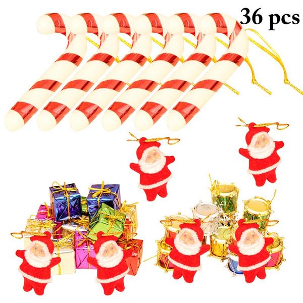 

new cute merry christmas ornaments christmas gifts santa claus cift box tree drum umbrella hanging decorations for home party