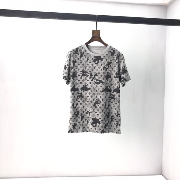 

2020vv designer spring and summer new high grade cotton printing short sleeve round neck panel t-shirt size: s--l-xl-xxl color: black white, White;black