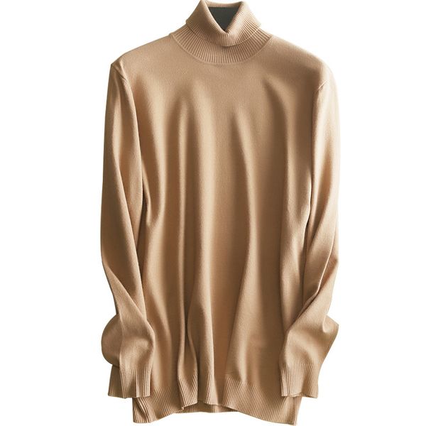 

men sweater 2020 new winter men's turtleneck solid color casual sweater men's slim fit brand knitted thick wool pullovers homme, White;black