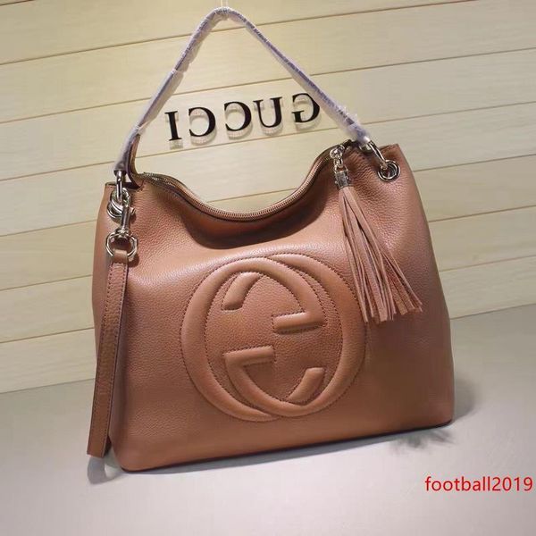 

design letter embossing handbag tassel shopping tote bag women genuine leather 408825 xl travel bag