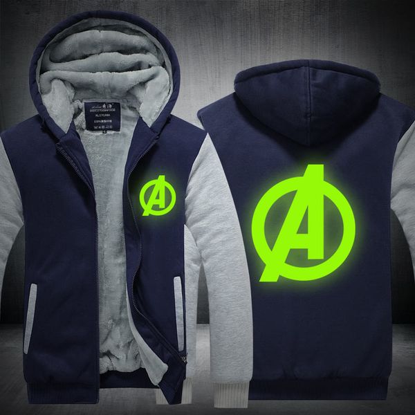 

jacket men warm fleece zipper coat winter thick mens sportwear tracksuit male european hoodie iron man cosplay costume, Black;brown