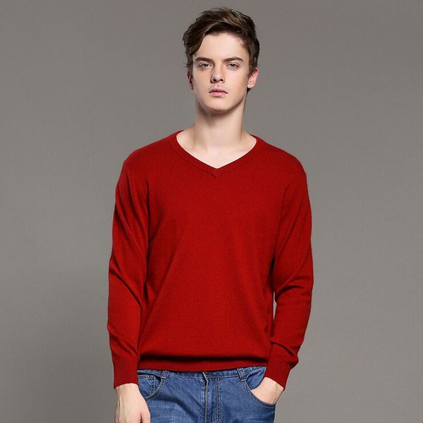 

2017new arrival fashion men's v- neck cashmere sweater wa53, White;black