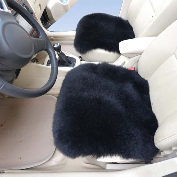 

black faux sheepskin car seat home cushion pad cover warm mat