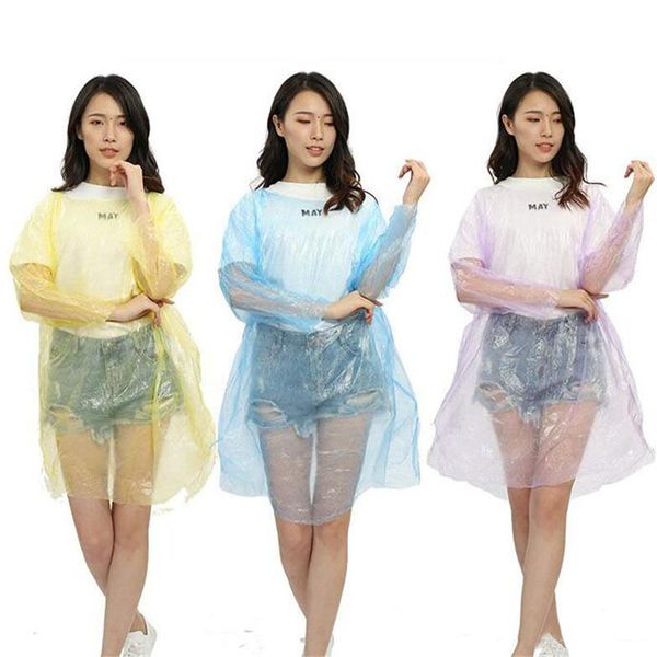 

disposable raincoat emergency waterproof hood poncho travel camping must rain coat one-time emergency rainwear dhl