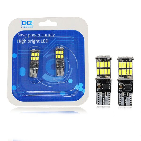 

dxz 2pcs t10 w5w canbus car interior light 194 501 led 26 4014 smd instrument lights bulb lamp dome light no error 12v 6000k