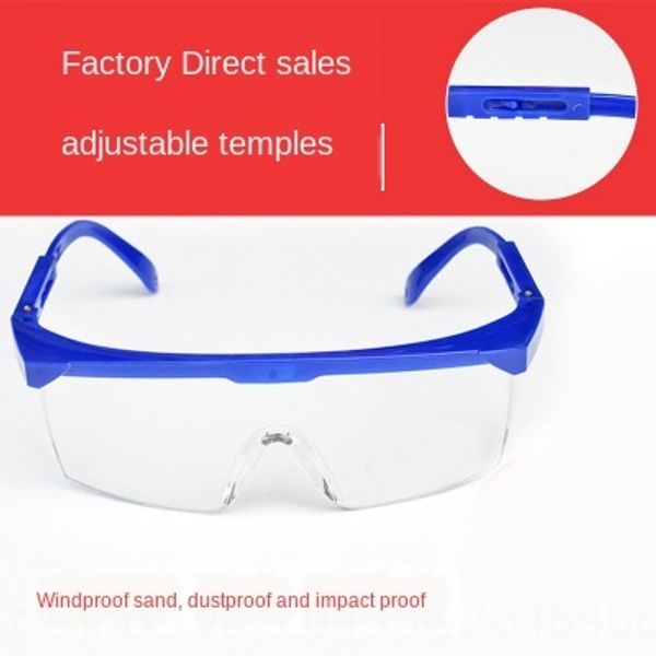 

daqcv windproof sand retractable leg protective dust-proof polishing labor glasses protection protection glasses splash-proof shock-proof bl, Silver