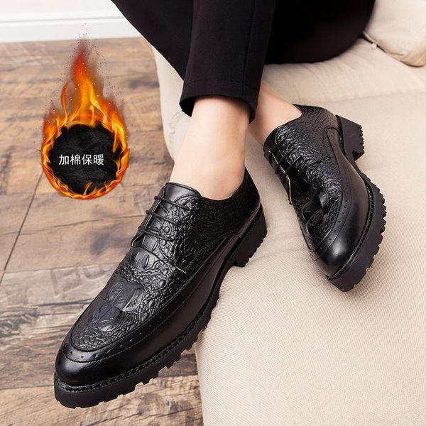 

men formal shoes leather pointed toe footwear dress shoes for men lace-up pu plus size 45-48 dress zapato hombre, Black