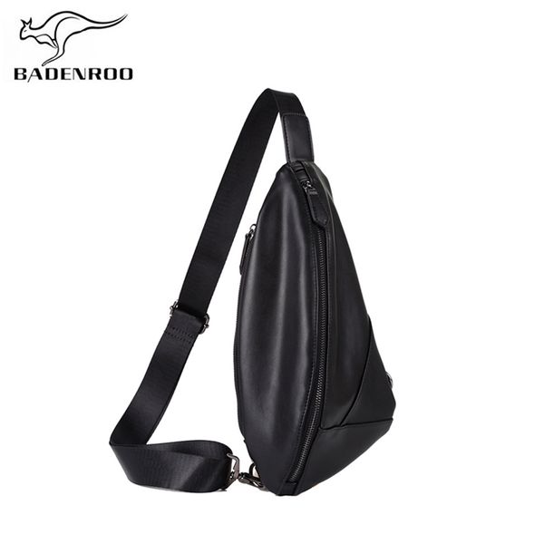 

badenroo 2018 casual male chest bag solid tide mens messenger bags men's leather crossbody bags fashion male shoulder sling bag