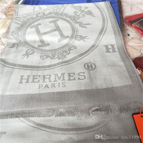 

wholesale new luxury scarves fashion classic soft cotton yarn-dyed scarves famous designer scarves 180*70cm shawl, Blue;gray