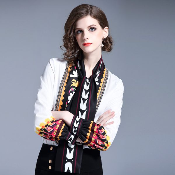 

new spring 2019 summer women casual white blouse korean slim shirt lace up women korean office lady shirt summer blusas