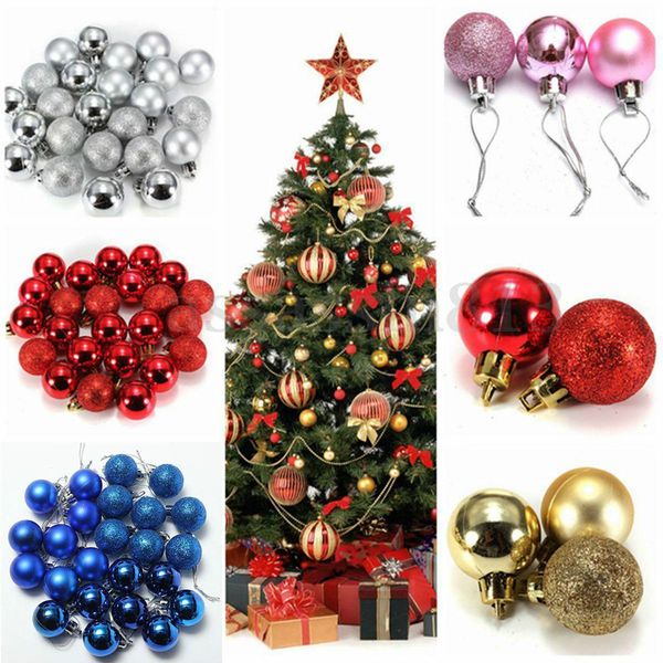 

24pcs 3cm christmas decoration ball diy crafts christmas ball decoration party decorations 7zhh181