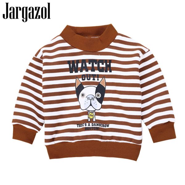 

jargazol kids sweatshirt 2018 autumn winter fleece girls cartoon dog letter printed thickened toddler boys sweatshirts, Black