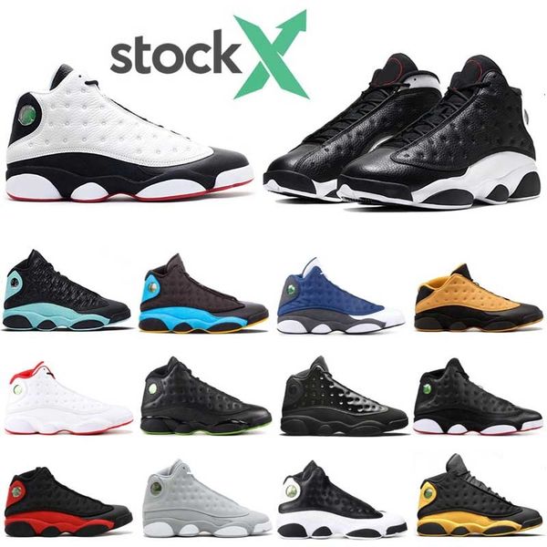 

stock x 13 13s men basketball shoes reverse he got game bred chicago flint playoff island green cp3 designer trainers sport sneaker, Black