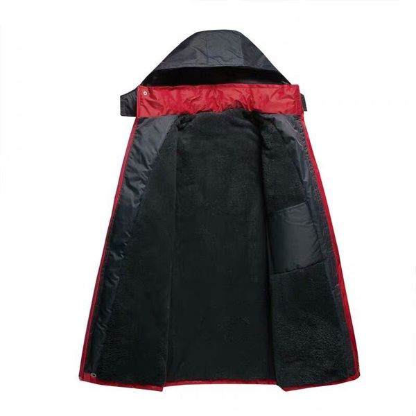 

autumn and winter outdoor hooded raincoat jacket men's and women's couple's plus-sized thick liner wind-resistant waterproof, Blue;black