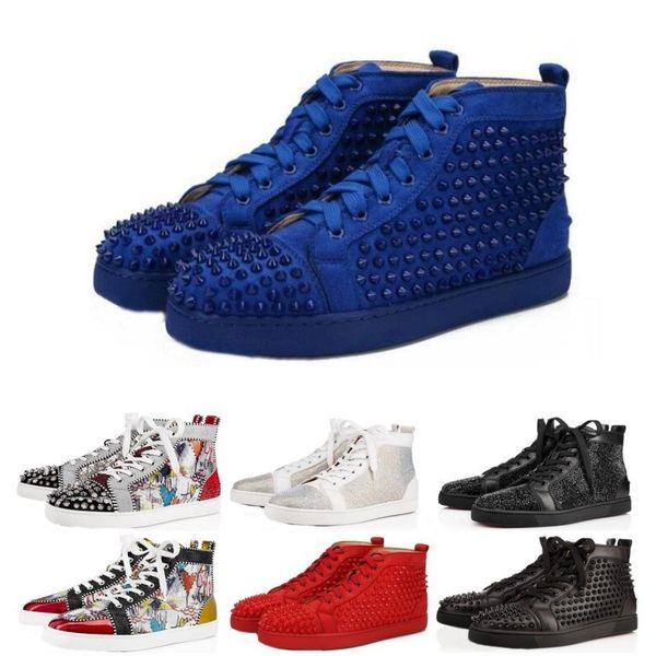 

new sale ace luxury designer brand studded spikes flats casual shoes shoes for men women party lovers genuine leather sneakers