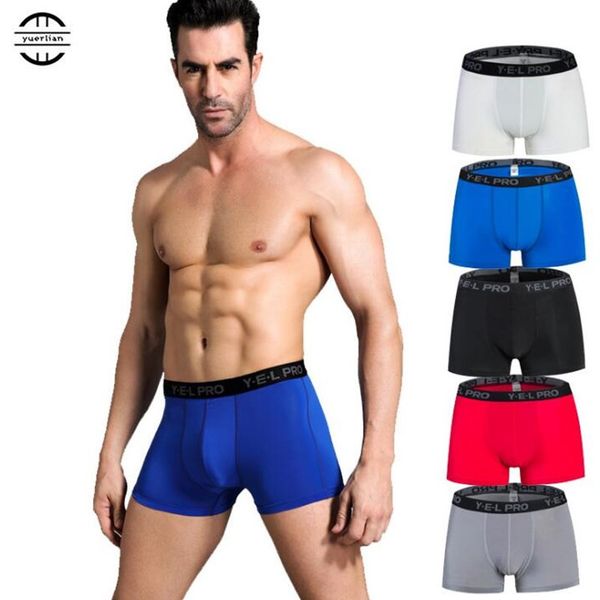 

men shapers compression underwear 3d tight boxers,cool high elastic quick-dry wicking sport fitness gym running square shorts, Black;blue