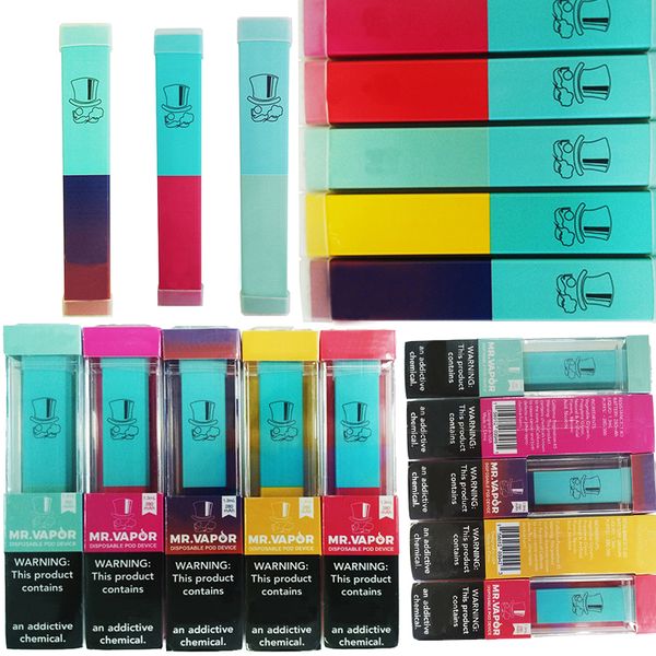 

Новый MR VAPOR Одноразовая Стартовые наборы 280mAh Аккумулятор 1,3 мл Картриджи Vape ручки Pod Kit Предварительно заполненные электронные CIGS Пустые стручки