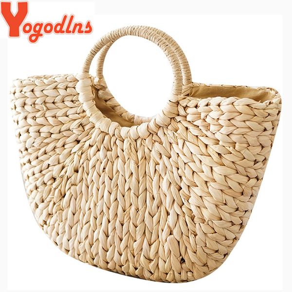 

yogodlns соломенные сумки для женщин 2019 летняя rattan сумка ручной работы сплетенный мешок пляжа bohemia бали сумочке bolsos mimbre