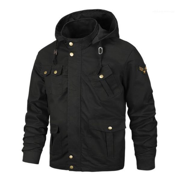 

length cotton lapel jacket large fashion worker jacket male apparel with pockets 2020 mens winter coats casual medium, Black;brown