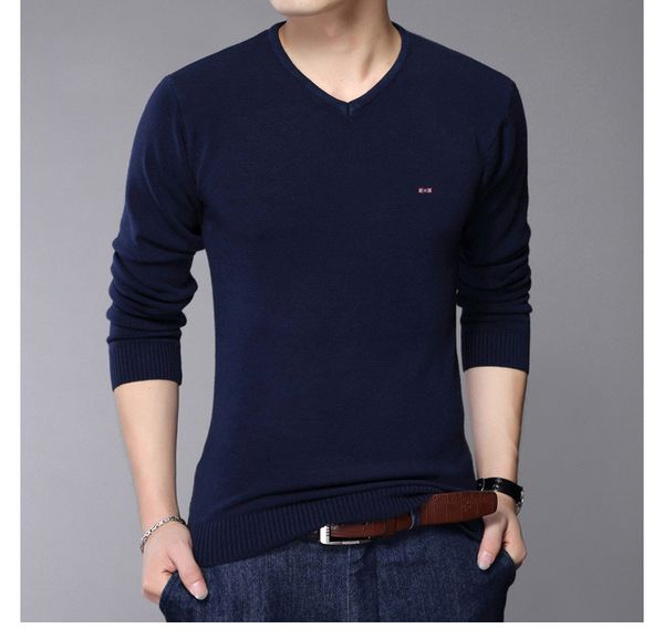 

новый стиль eden парк осень мужчины свитер v-образным вырезом моды mens pullover высокого качества вязание свитера мужчины свитер, White;black