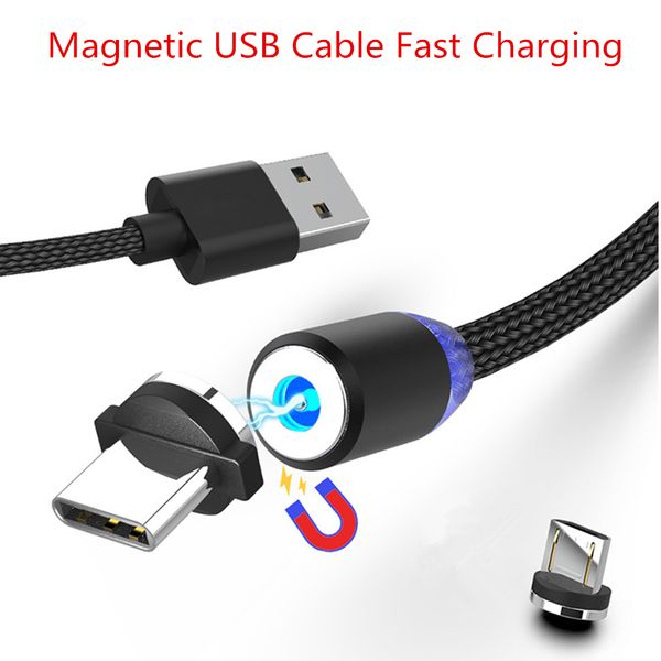 

360 tronger metal magnetic micro u b 8 pin cable ync fa t charging charger cord cable for android type c martphone with opp bag